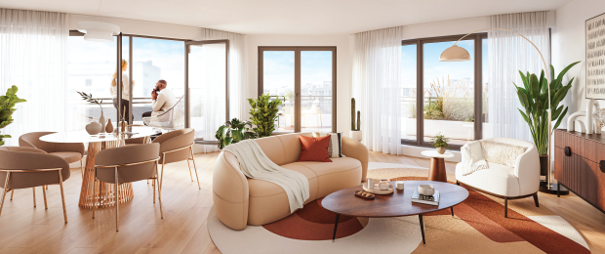 Appartement neuf Bricklane avec balcon loggia ou terrasse