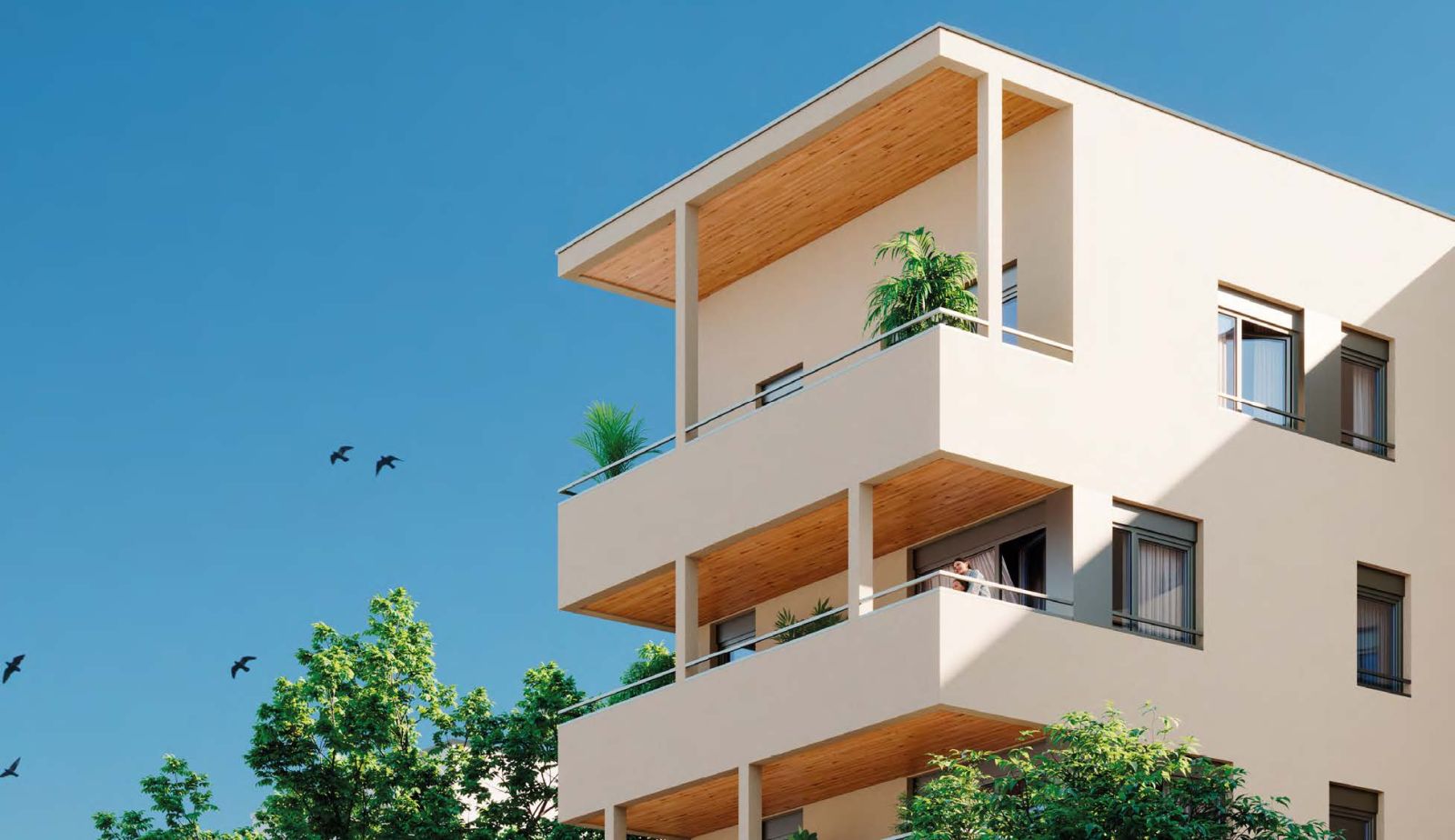 Architecture et cœur d’îlot de Côté Parc à Bron