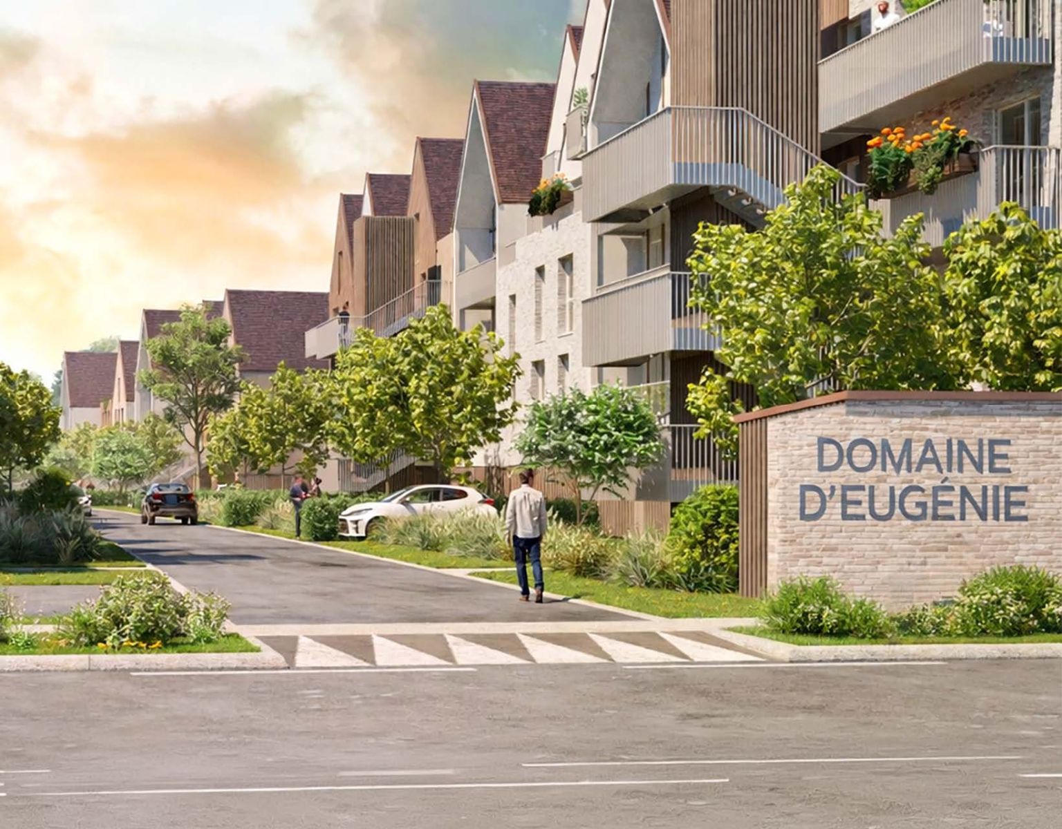 Résidence neuve Le Domaine d’Eugénie Cabourg appartements balcon terrasse