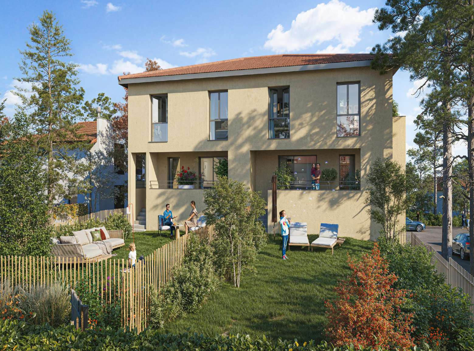Architecture et espaces paysagers de la résidence 29 Millaud