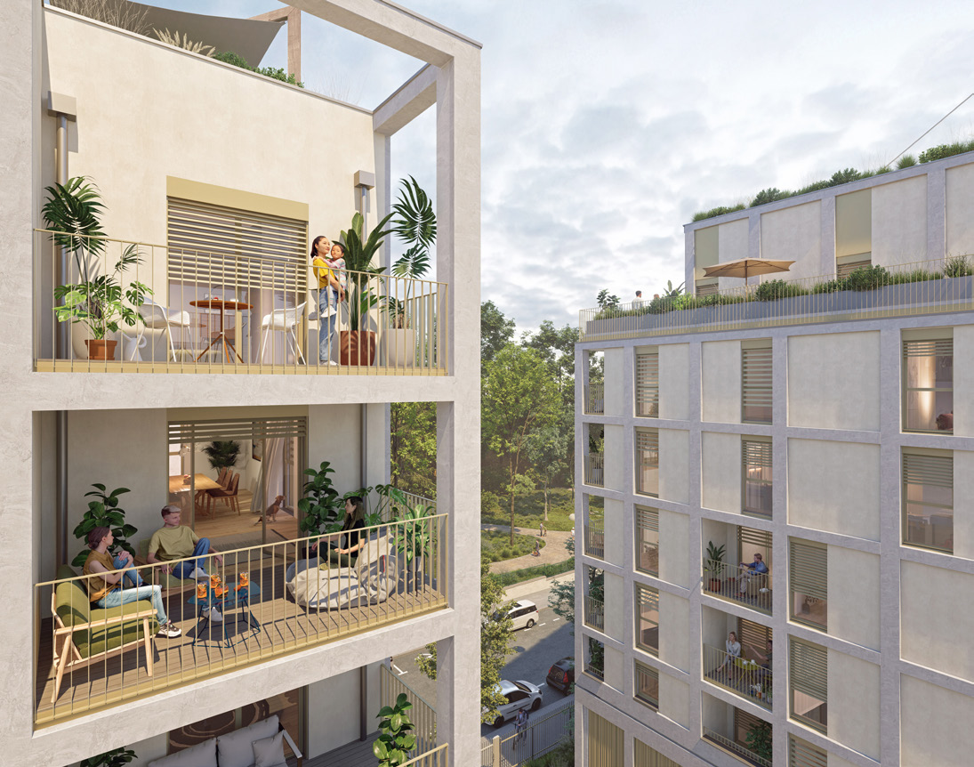 Résidence neuve Via Croix-Rousse Lyon appartements avec balcon terrasse