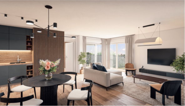 Intérieur lumineux d’un appartement neuf de la résidence Eklesia à Villenave-d’Ornon