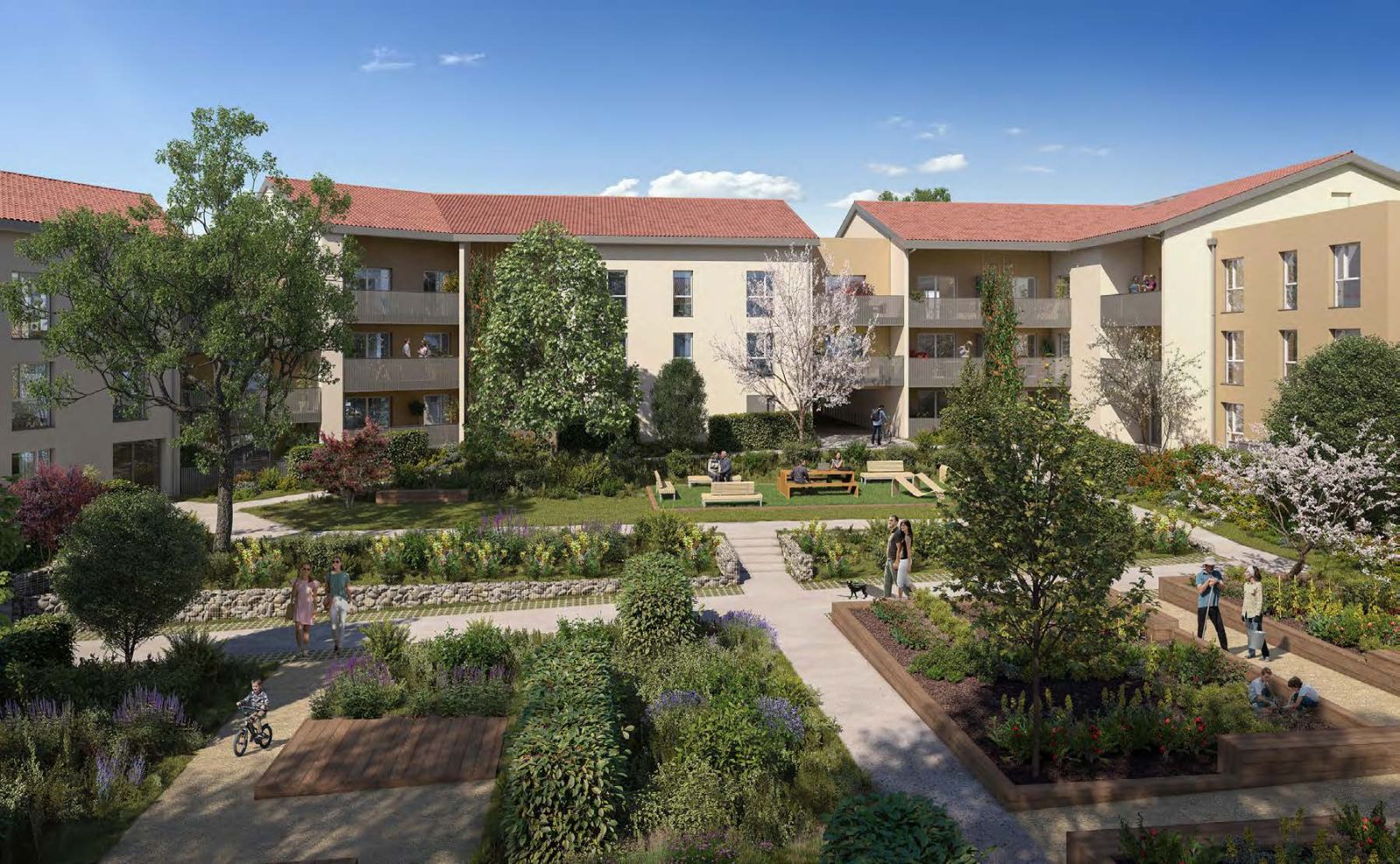 Florilla 2 à Rillieux-la-Pape résidence neuve avec jardin paysager