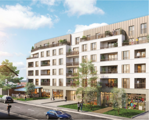 Quartier et gare RER B à proximité de Villa Morin à Drancy