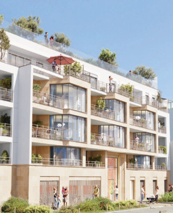 Appartement neuf Pierre et Sens avec balcon loggia ou jardin