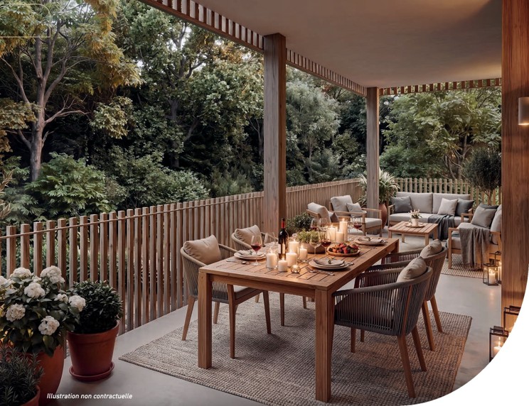 Terrasses et espaces paysagers de Nidélia à Nantes