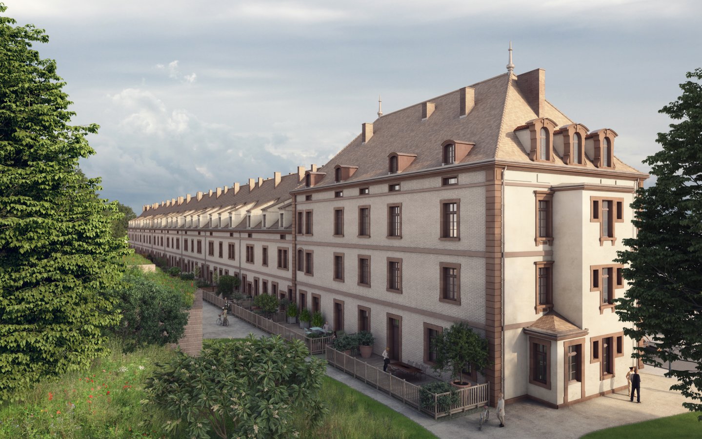 L’Ancienne Caserne Suzzoni dans la ville fortifiée de Neuf-Brisach