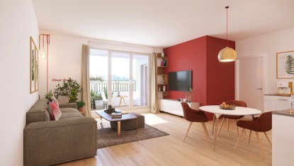 Loggia et espace extérieur résidence Parenthèse à Tarare