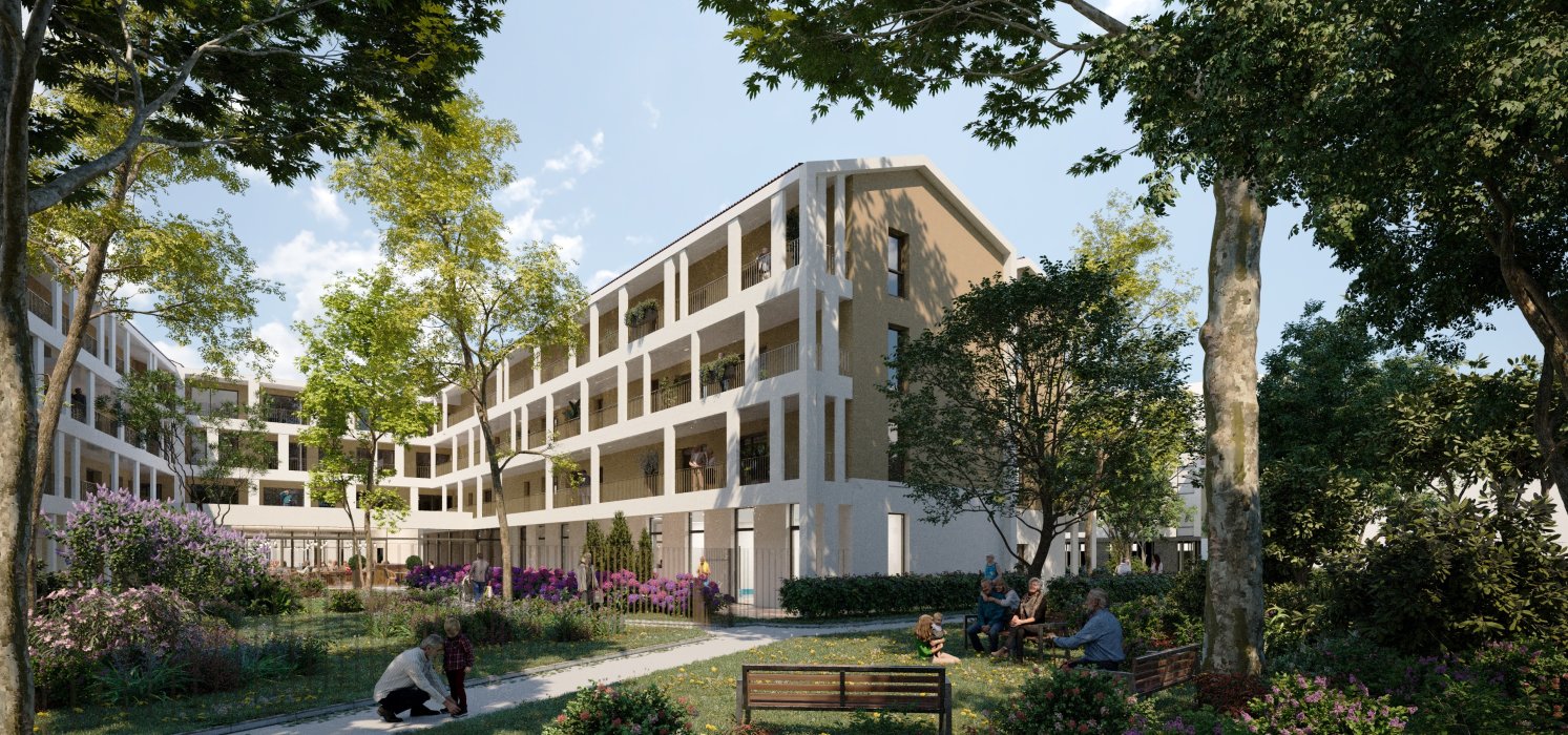 Perspective de la résidence seniors Les Balcons de la Pyramide à Vienne